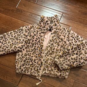 Women’s Leopard Print faux fur Jacket